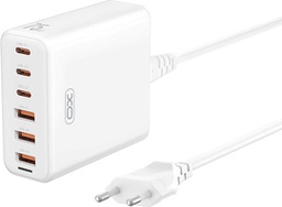 [6920680856152] XO L133(EU) 75W GaN 3A+3C Desktop Fast Charger with 1.5M Power Cord