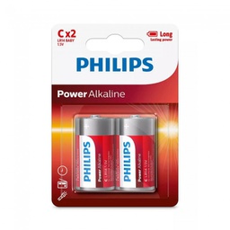 [8712581549985] Philips Power Αλκαλικές Μπαταρίες C 1.5V 2τμχ (LR14P2B/10)