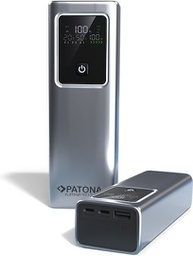 [4055655252362] Patona Luxury One Power Bank 20000mAh με Θύρα USB-A και 2 Θύρες USB-C Power Delivery Γκρι