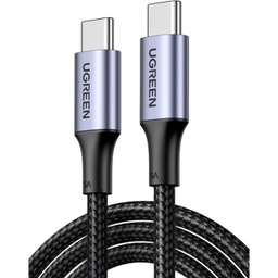[6957303874279] Ugreen US316 Braided USB-C to USB-C 100W 1m Black Grey 6957303874279