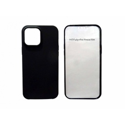 [136537] Oem Θήκη 360° Full Cover Σιλικόνης ΓΙΑ Apple iPhone 13 Pro 6.1" Μαύρο