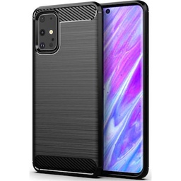 [10025616] Θήκη Σιλικόνης Carbon Για Samsung Galaxy S10 Lite Μαύρο