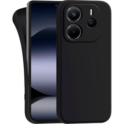 [3000013594344] Θήκη Σιλικόνης Για Xiaomi Note 14 5G MΑΥΡΟ