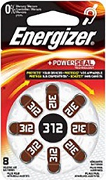 [7638900425741] Energizer Μπαταρίες Ακουστικών Βαρηκοΐας 312 1.4V 8τμχ