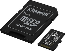 [740617348408] Kingston Canvas Select Plus microSDHC 64GB U1 V10 A1 UHS-I 100MB/sμε αντάπτορα