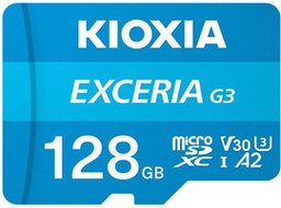 [4582761160729] Kioxia Exceria G3 microSDXC 128GB U3 V30 A2 UHS-I 160MB/s με αντάπτορα