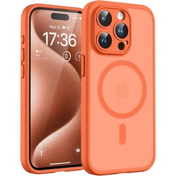 [156983] Θήκη Back Cover Electro Magsafe Ημιδιαφανή Apple iPhone 16 Pro 5G 6,3" Πορτοκαλί (Κλειστή Κάμερα)