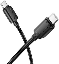 [6942007646208] Hoco USB 2.0 Cable USB-C male - USB-C 60W Μαύρο 1m