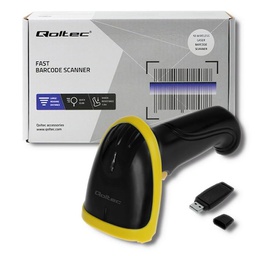 [5901878508627] Qoltec 50862 Wireless Laser Barcode Scanner 1D | 2.4GHz